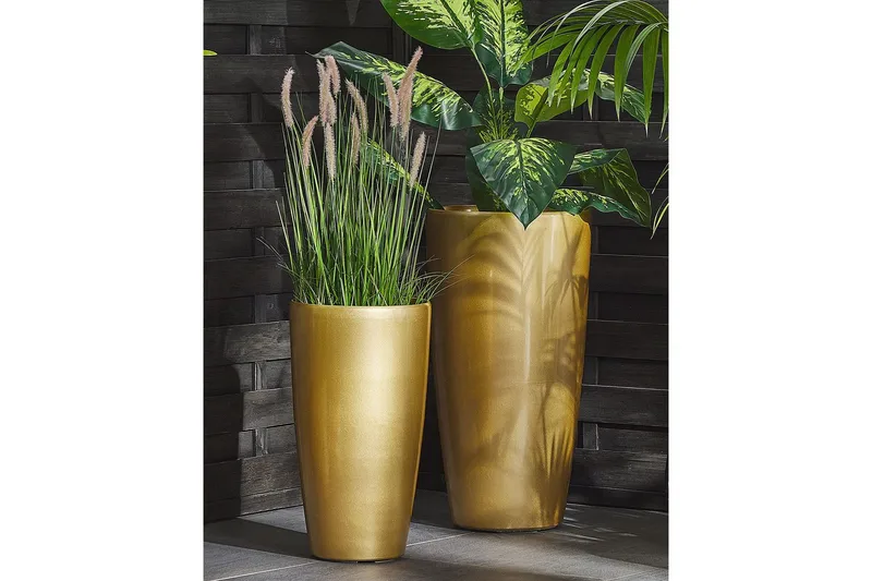 Blomkrukor GOLD - Have - Havearbejde & dyrkning - Dyrkning - Urtepotteskjulere & blomsterkrukker - Store blomsterkrukker