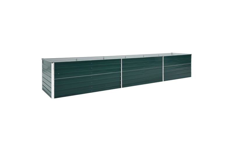 Forhöjet Plantekasse 480X80X45 cm Galvaniseret Stål Grön - Have - Havearbejde & dyrkning - Dyrkning - Urtepotteskjulere & blomsterkrukker - Blomsterkasser