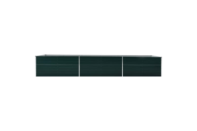 Forhöjet Plantekasse 480X80X45 cm Galvaniseret Stål Grön - Have - Havearbejde & dyrkning - Dyrkning - Urtepotteskjulere & blomsterkrukker - Blomsterkasser