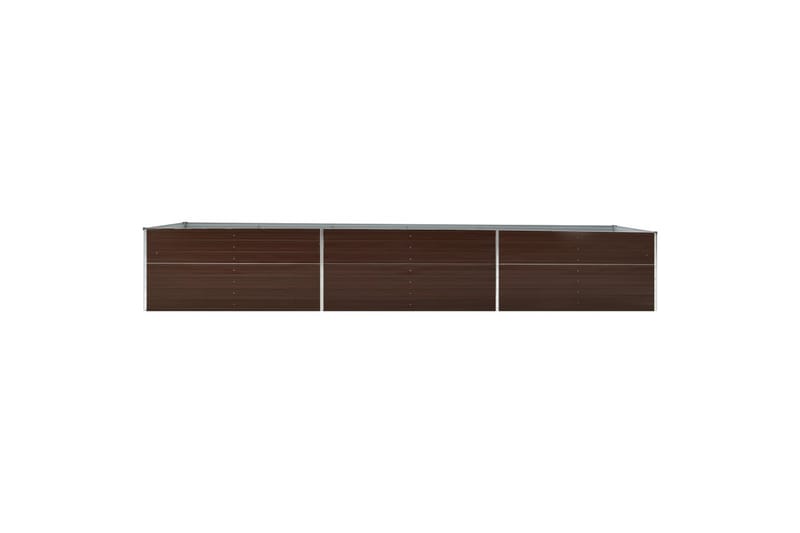 Forhöjet Plantekasse 480X80X77 cm Galvaniseret Stål Brun - Have - Havearbejde & dyrkning - Dyrkning - Urtepotteskjulere & blomsterkrukker - Blomsterkasser