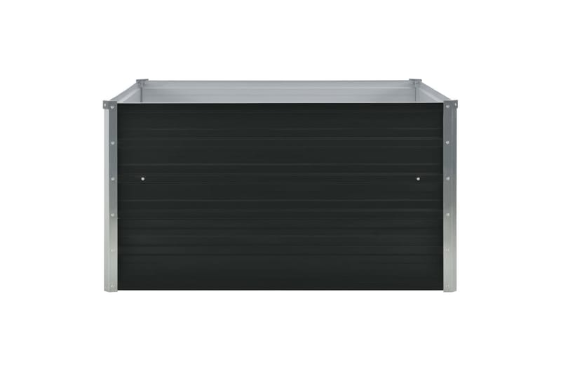 Forhøjet Blomsterbed 100 X 100 X 45 cm Galvaniseret Stål Grå - Grå - Have - Havearbejde & dyrkning - Dyrkning - Urtepotteskjulere & blomsterkrukker - Blomsterkasser