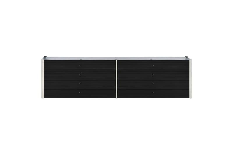 Haveplantekasse 240 X 40 X 45 Cm Galvaniseret Stål Antracitg - Grå - Have - Havearbejde & dyrkning - Dyrkning - Urtepotteskjulere & blomsterkrukker - Blomsterkasser