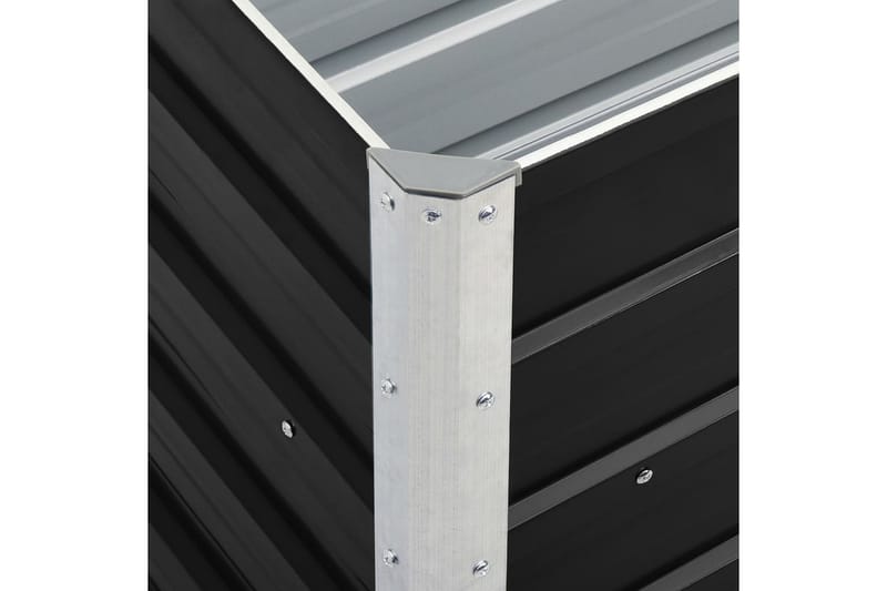 Haveplantekasse 240 X 40 X 45 Cm Galvaniseret Stål Antracitg - Grå - Have - Havearbejde & dyrkning - Dyrkning - Urtepotteskjulere & blomsterkrukker - Blomsterkasser