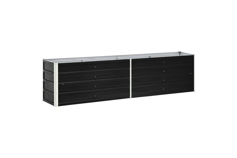 Haveplantekasse 240 X 40 X 45 Cm Galvaniseret Stål Antracitg - Grå - Have - Havearbejde & dyrkning - Dyrkning - Urtepotteskjulere & blomsterkrukker - Blomsterkasser