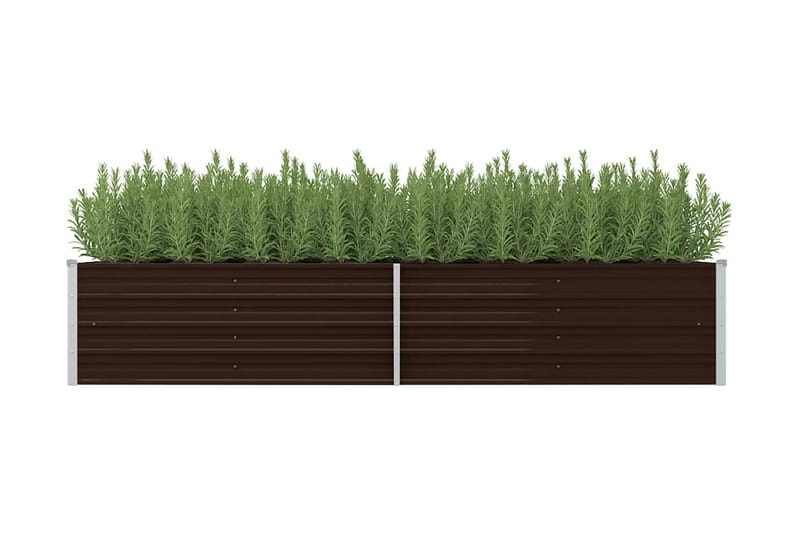Haveplantekasse 240 X 80 X 45 Cm Galvaniseret Stål Brun - Brun - Have - Havearbejde & dyrkning - Dyrkning - Urtepotteskjulere & blomsterkrukker - Blomsterkasser