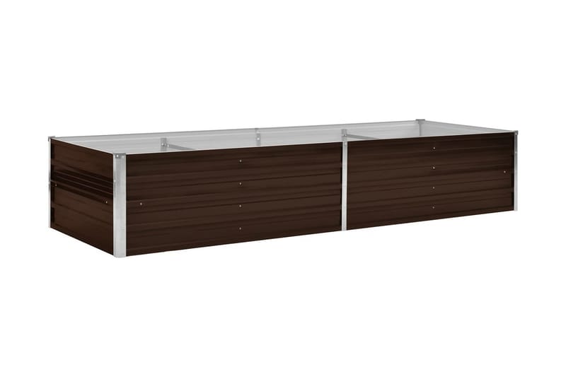 Haveplantekasse 240 X 80 X 45 Cm Galvaniseret Stål Brun - Brun - Have - Havearbejde & dyrkning - Dyrkning - Urtepotteskjulere & blomsterkrukker - Blomsterkasser