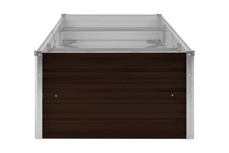 Haveplantekasse 240 X 80 X 45 Cm Galvaniseret Stål Brun - Brun - Have - Havearbejde & dyrkning - Dyrkning - Urtepotteskjulere & blomsterkrukker - Blomsterkasser