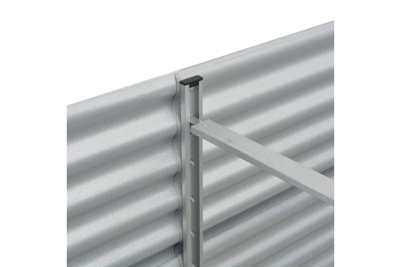 Haveplantekasse 400 X 80 X 81 Cm Stål - Sølv - Have - Havearbejde & dyrkning - Dyrkning - Urtepotteskjulere & blomsterkrukker - Blomsterkasser