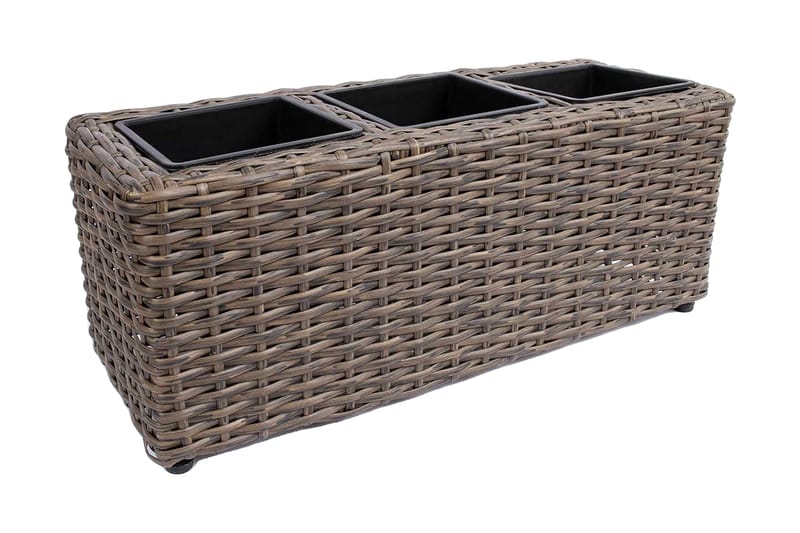 Wicker Dyrkningskasse 48x18xH18 cm Mørkebrun, undefined