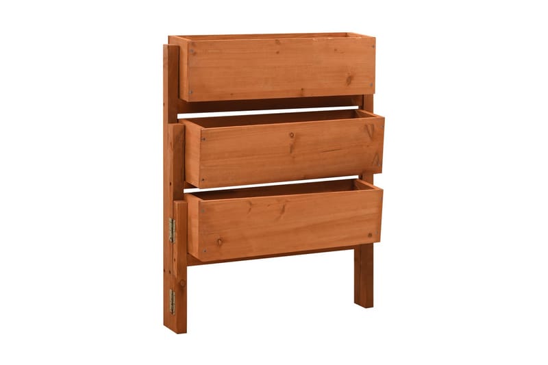 foldbar plantekasse 60x14x75 cm massivt fyrretræ orange - Orange - Have - Havearbejde & dyrkning - Dyrkning - Urtepotteskjulere & blomsterkrukker - Blomsterreol & blomsterstativ