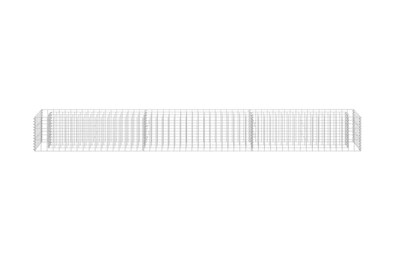 gabion-højbed 270x30x30 cm galvaniseret stål - Sølv - Have - Havearbejde & dyrkning - Dyrkning - Urtepotteskjulere & blomsterkrukker - Blomsterreol & blomsterstativ