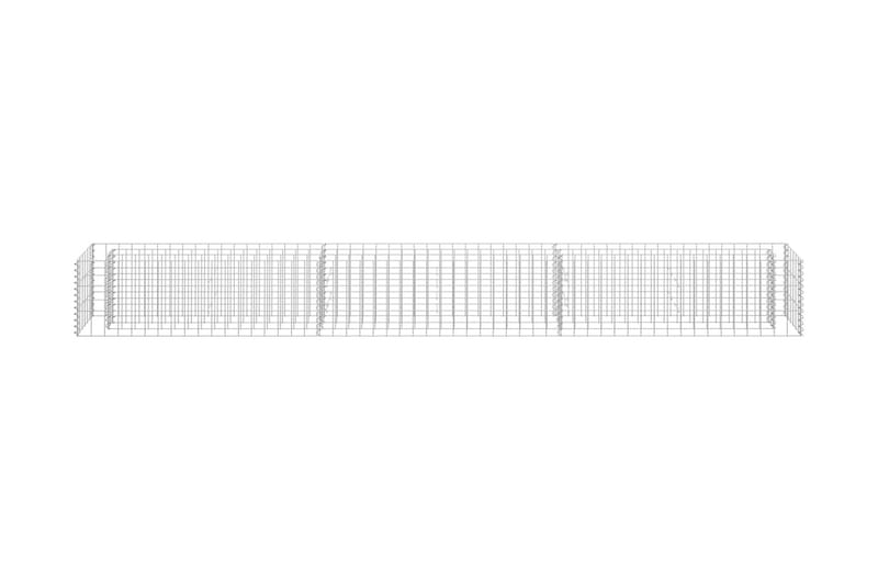gabion-højbed 270x30x30 cm galvaniseret stål - Sølv - Blomsterreol & blomsterstativ