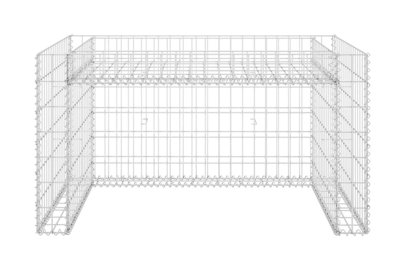 gabion-plantekasse 110x80x60 cm stål - Sølv - Have - Havearbejde & dyrkning - Dyrkning - Urtepotteskjulere & blomsterkrukker - Blomsterreol & blomsterstativ