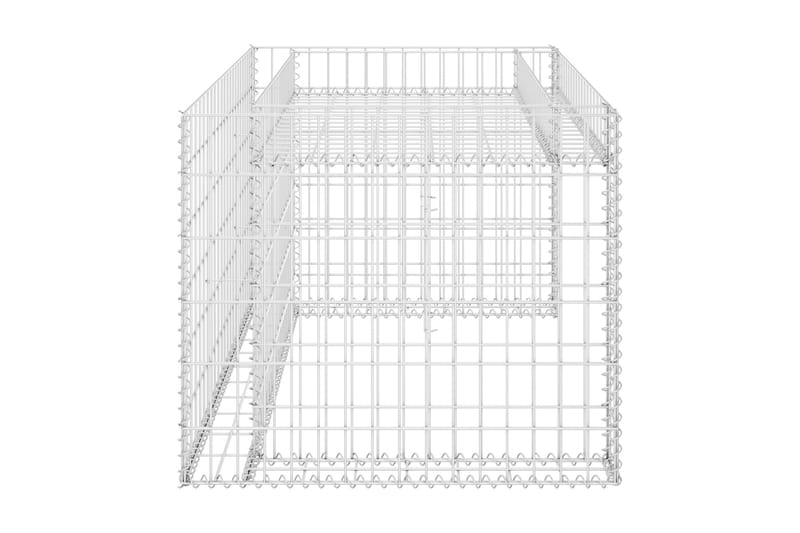 gabion-plantekasse 110x80x60 cm stål - Sølv - Have - Havearbejde & dyrkning - Dyrkning - Urtepotteskjulere & blomsterkrukker - Blomsterreol & blomsterstativ