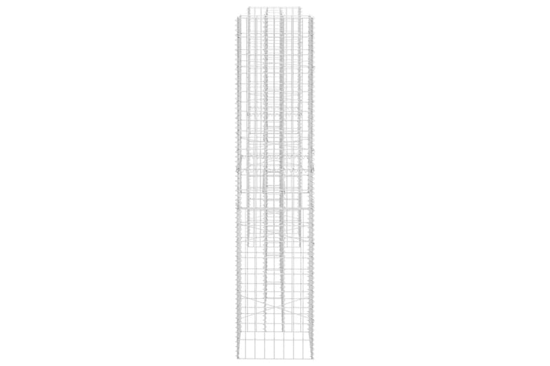 H-formet gabion-plantekasse 260x40x200 cm stål - Sølv - Blomsterreol & blomsterstativ