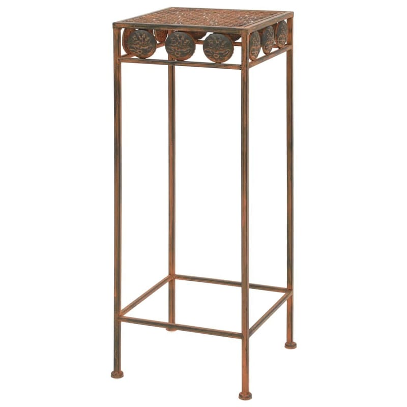 Plantestativsæt I 3 Dele Vintagestil Metal Rustfarve - Orange - Have - Havearbejde & dyrkning - Dyrkning - Urtepotteskjulere & blomsterkrukker - Blomsterreol & blomsterstativ