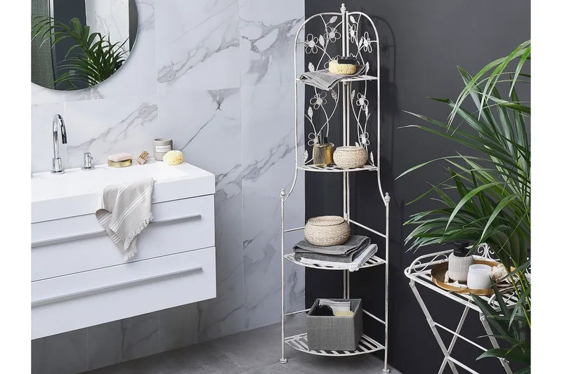 Pollone Havereol 35x35 cm - Hvid - Have - Havearbejde & dyrkning - Dyrkning - Urtepotteskjulere & blomsterkrukker - Blomsterreol & blomsterstativ