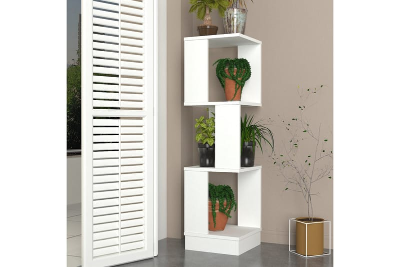 Ynhi Plantebord 35 cm - Hvid - Have - Havearbejde & dyrkning - Dyrkning - Urtepotteskjulere & blomsterkrukker - Blomsterreol & blomsterstativ