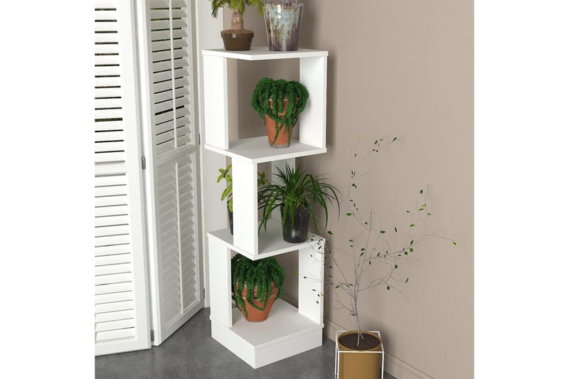Ynhi Plantebord 35 cm - Hvid - Have - Havearbejde & dyrkning - Dyrkning - Urtepotteskjulere & blomsterkrukker - Blomsterreol & blomsterstativ