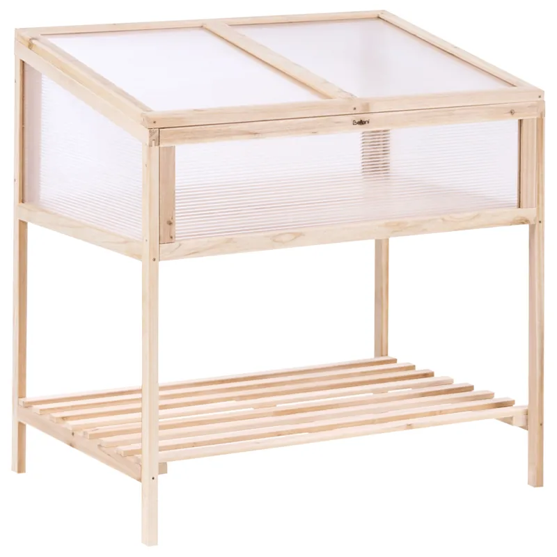 Drivhus til altan Aranova grantræ 58 cm, Brun/Transparent