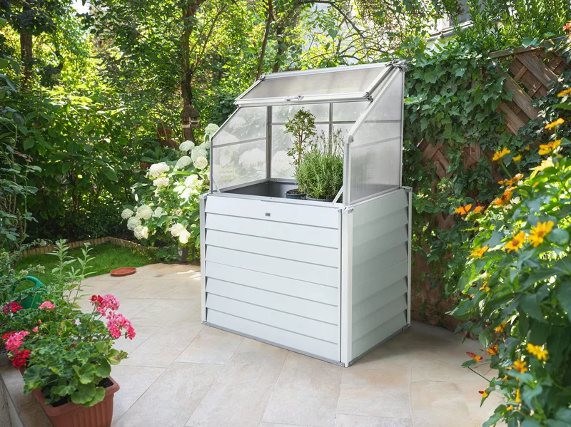 Drivhus til altan Novoli 62 cm - Hvid - Have - Havearbejde & dyrkning - Dyrkning - Urtepotteskjulere & blomsterkrukker - Minidrivhus bord