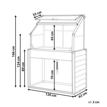 Drivhus til altan Novoli 62 cm - Hvid - Have - Havearbejde & dyrkning - Dyrkning - Urtepotteskjulere & blomsterkrukker - Minidrivhus bord