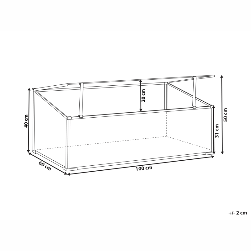 Drivhus til have Carfizzi Sølv 60 - Sølv/Transparent - Have - Havearbejde & dyrkning - Dyrkning - Urtepotteskjulere & blomsterkrukker - Minidrivhus bord