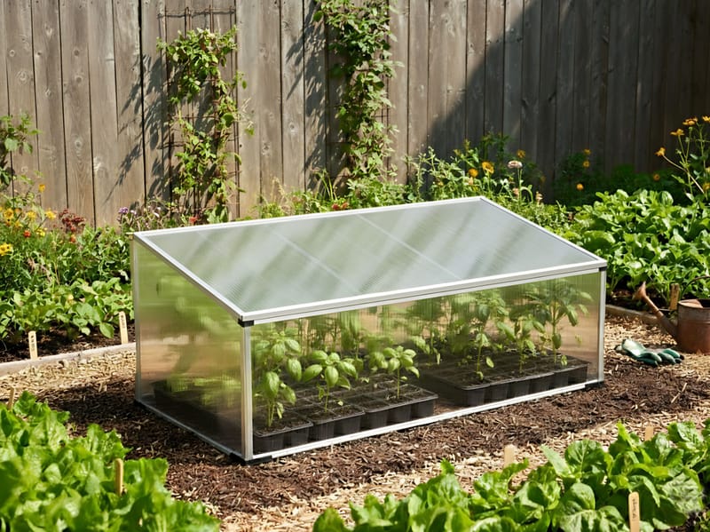 Drivhus til have Carfizzi Sølv 60 - Sølv/Transparent - Have - Havearbejde & dyrkning - Dyrkning - Urtepotteskjulere & blomsterkrukker - Minidrivhus bord