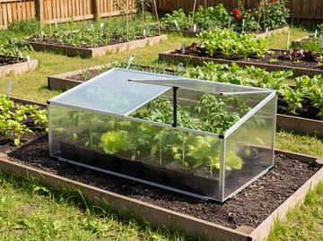 Drivhus til have Serifos 60 cm - Sølv/Transparent - Have - Havearbejde & dyrkning - Dyrkning - Urtepotteskjulere & blomsterkrukker - Minidrivhus bord