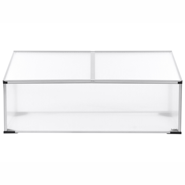 Drivhus til have Serifos 60 cm - Sølv/Transparent - Have - Havearbejde & dyrkning - Dyrkning - Urtepotteskjulere & blomsterkrukker - Minidrivhus bord