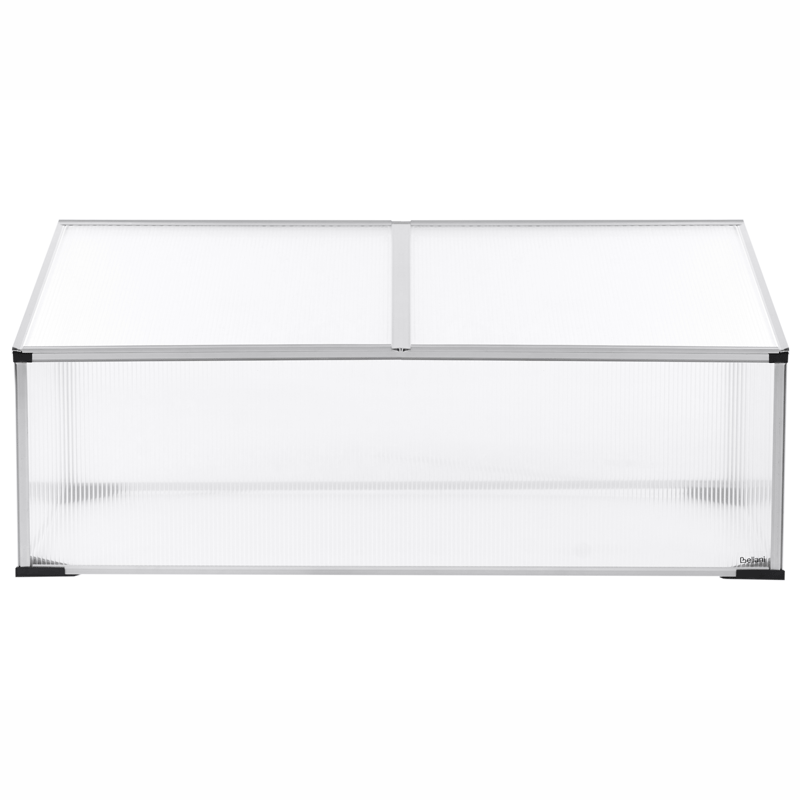 Drivhus til have Serifos 60 cm - Sølv/Transparent - Have - Havearbejde & dyrkning - Dyrkning - Urtepotteskjulere & blomsterkrukker - Minidrivhus bord