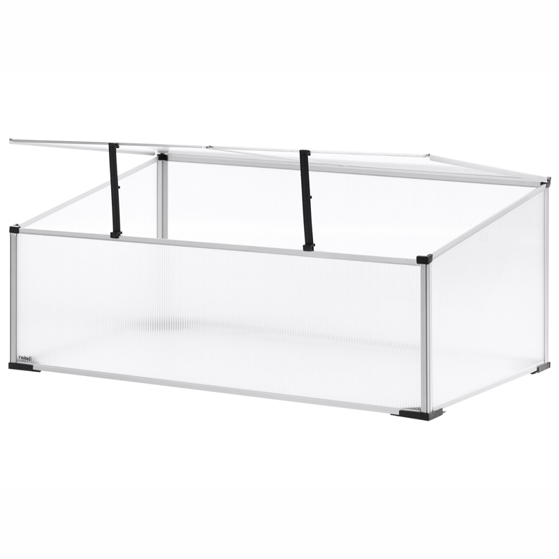 Drivhus til have Serifos 60 cm - Sølv/Transparent - Have - Havearbejde & dyrkning - Dyrkning - Urtepotteskjulere & blomsterkrukker - Minidrivhus bord