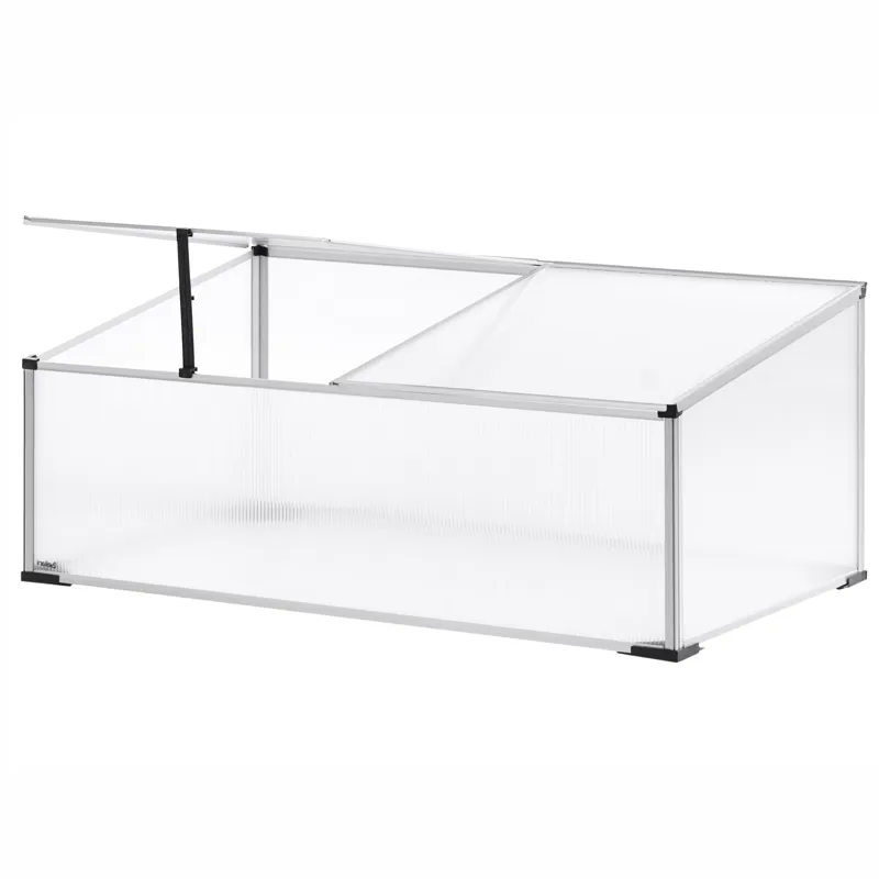 Drivhus til have Serifos 60 cm, Sølv/Transparent