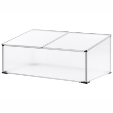 Drivhus til have Serifos 60 cm - Sølv/Transparent - Have - Havearbejde & dyrkning - Dyrkning - Urtepotteskjulere & blomsterkrukker - Minidrivhus bord