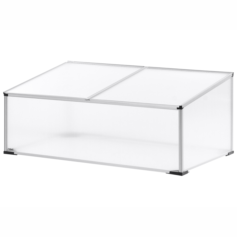Drivhus til have Serifos 60 cm - Sølv/Transparent - Have - Havearbejde & dyrkning - Dyrkning - Urtepotteskjulere & blomsterkrukker - Minidrivhus bord