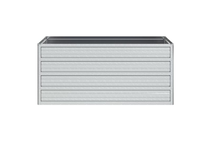 højbed 100x40x45 cm galvaniseret stål sølvfarvet - Sølv - Have - Havearbejde & dyrkning - Dyrkning - Urtepotteskjulere & blomsterkrukker - Blomsterkasser