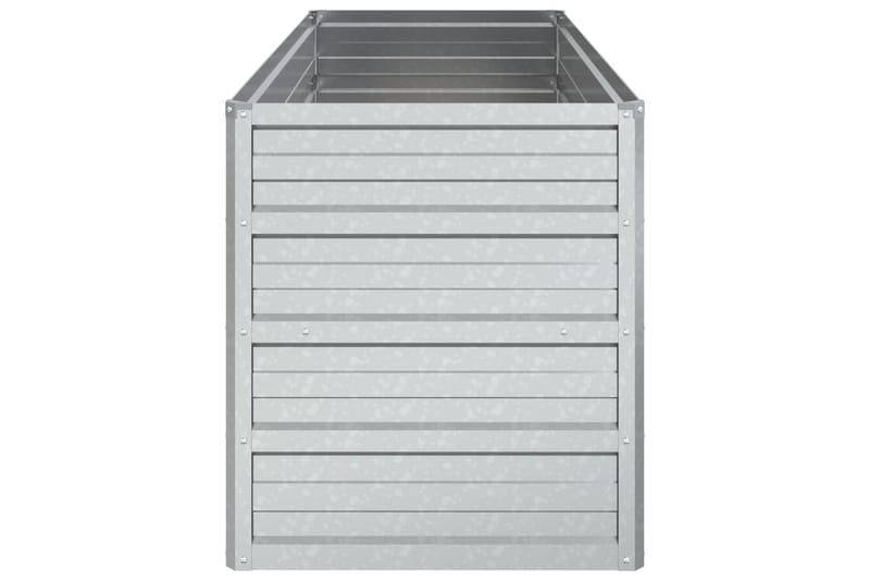 højbed 100x40x45 cm galvaniseret stål sølvfarvet - Sølv - Have - Havearbejde & dyrkning - Dyrkning - Urtepotteskjulere & blomsterkrukker - Blomsterkasser