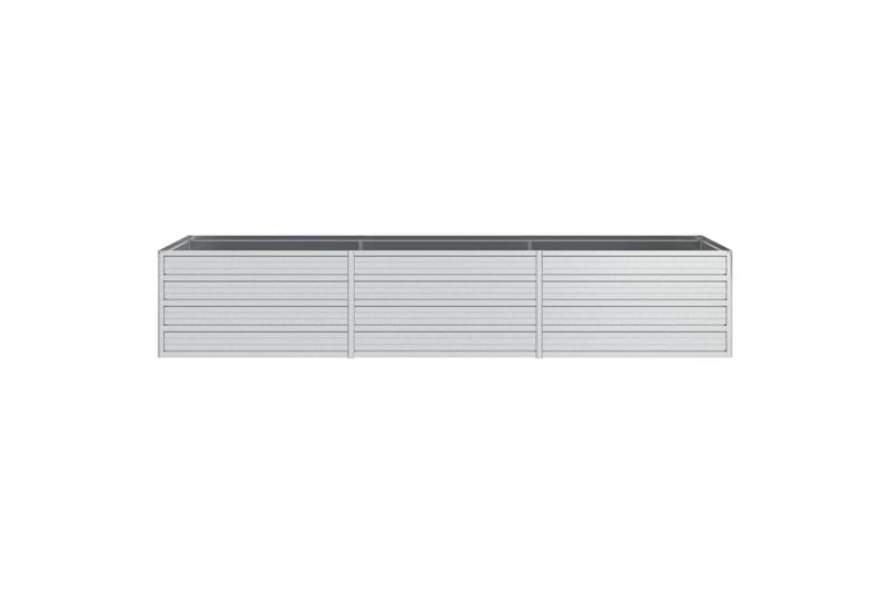 højbed 240x80x45 cm galvaniseret stål sølvfarvet - Sølv - Have - Havearbejde & dyrkning - Dyrkning - Urtepotteskjulere & blomsterkrukker - Blomsterkasser