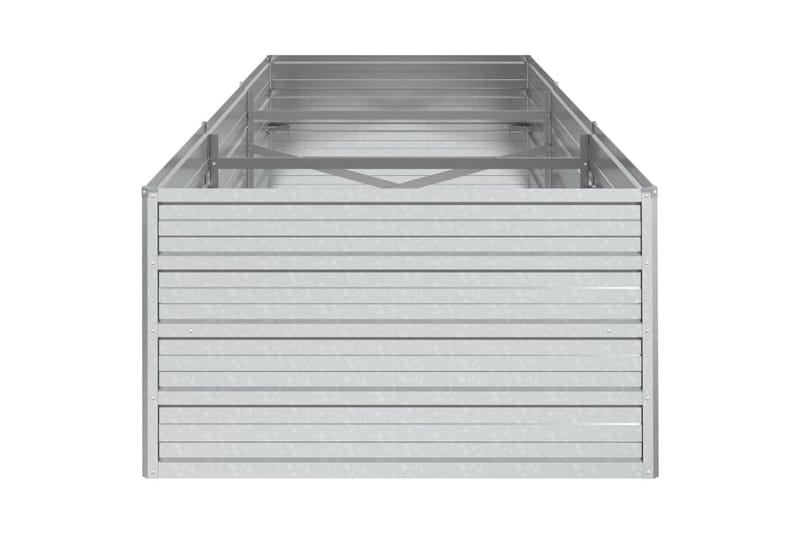 højbed 240x80x45 cm galvaniseret stål sølvfarvet - Sølv - Have - Havearbejde & dyrkning - Dyrkning - Urtepotteskjulere & blomsterkrukker - Blomsterkasser