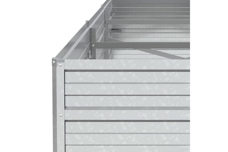 højbed 240x80x45 cm galvaniseret stål sølvfarvet - Sølv - Have - Havearbejde & dyrkning - Dyrkning - Urtepotteskjulere & blomsterkrukker - Blomsterkasser