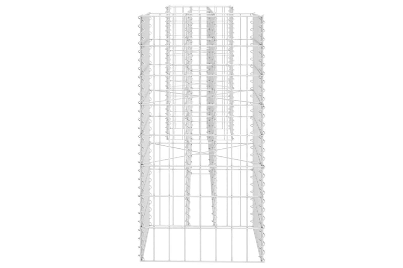 H-formet gabion-plantekasse 260x40x80 cm stål - Sølv - Blomsterreol & blomsterstativ