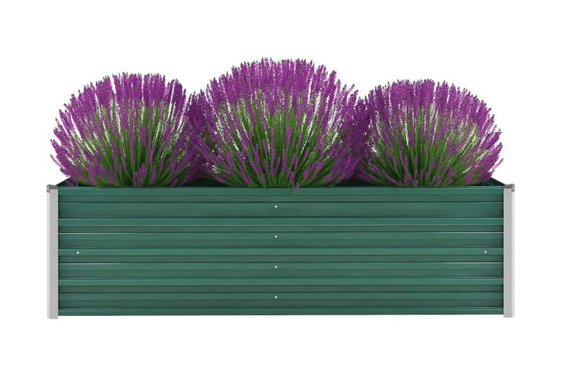 Haveplantekasse Galvaniseret Stål 160 X 40 X 45 Cm Grøn - Grøn - Blomsterkasser - Havekrukker