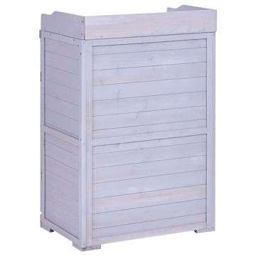 Plantebænk Tereville grantr æ 45x67 cm - Grå/Hvid - Have - Havearbejde & dyrkning - Dyrkning - Urtepotteskjulere & blomsterkrukker - Pottebænk