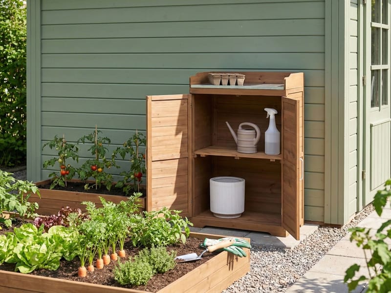 Plantebænk Tereville grantræ 67 cm - Brun - Have - Havearbejde & dyrkning - Dyrkning - Urtepotteskjulere & blomsterkrukker - Pottebænk