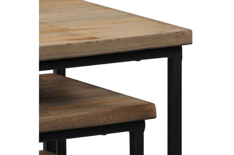 Plantebordssæt 3 Dele Genanvendt Teak - Brun - Have - Havearbejde & dyrkning - Dyrkning - Urtepotteskjulere & blomsterkrukker - Store blomsterkrukker