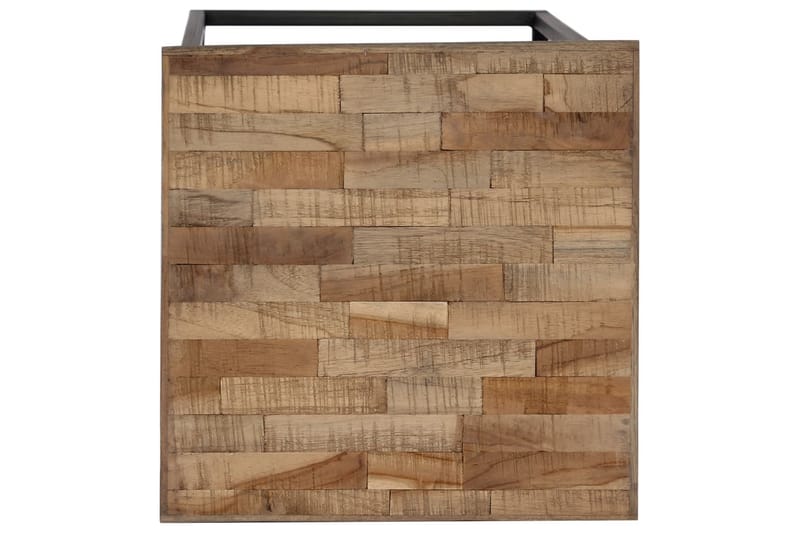 Plantebordssæt 3 Dele Genanvendt Teak - Brun - Have - Havearbejde & dyrkning - Dyrkning - Urtepotteskjulere & blomsterkrukker - Store blomsterkrukker