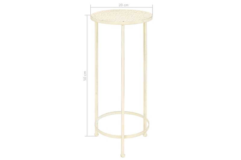 Plantestativssæt I 3 Dele Vintagestil Metal Antik Hvid - Hvid - Have - Havearbejde & dyrkning - Dyrkning - Urtepotteskjulere & blomsterkrukker - Store blomsterkrukker