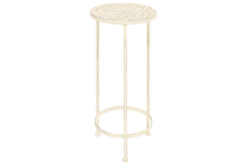 Plantestativssæt I 3 Dele Vintagestil Metal Antik Hvid - Hvid - Have - Havearbejde & dyrkning - Dyrkning - Urtepotteskjulere & blomsterkrukker - Store blomsterkrukker