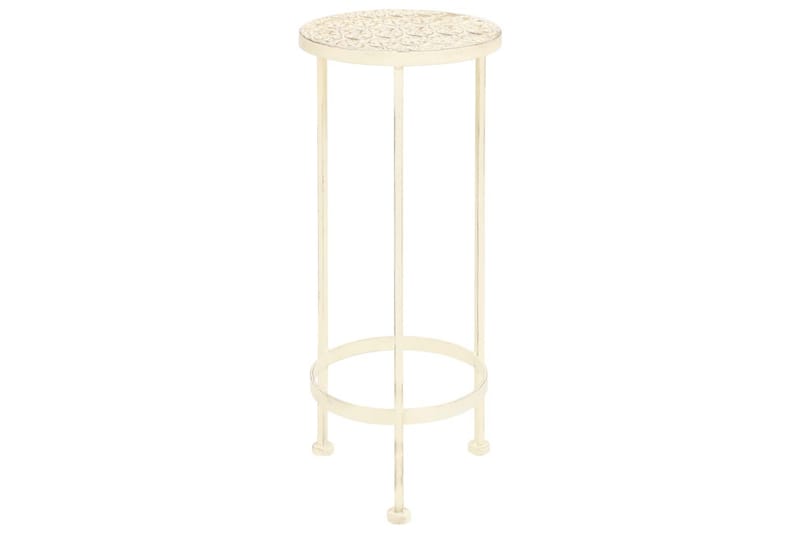 Plantestativssæt I 3 Dele Vintagestil Metal Antik Hvid - Hvid - Have - Havearbejde & dyrkning - Dyrkning - Urtepotteskjulere & blomsterkrukker - Store blomsterkrukker