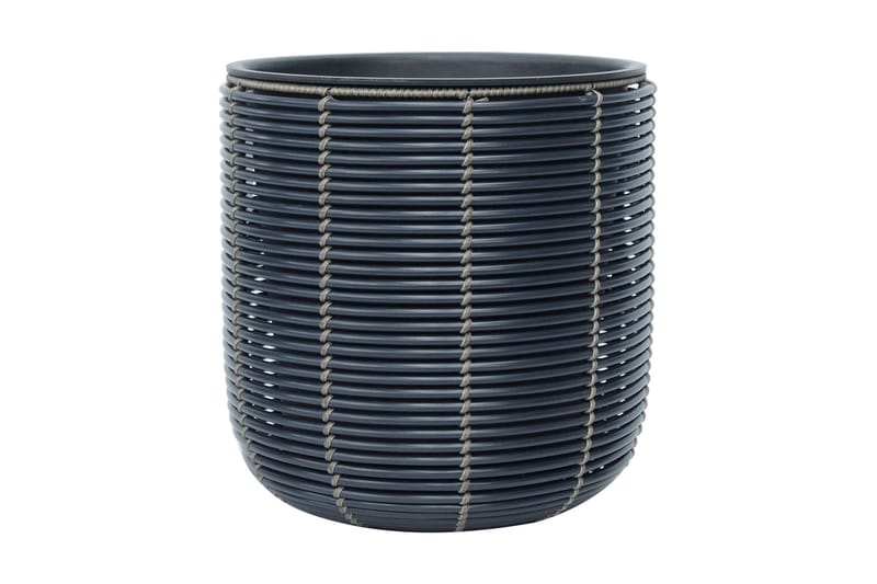 Wicker Blomsterkrukke D35xH36 cm Sort - Have - Havearbejde & dyrkning - Dyrkning - Urtepotteskjulere & blomsterkrukker - Store blomsterkrukker